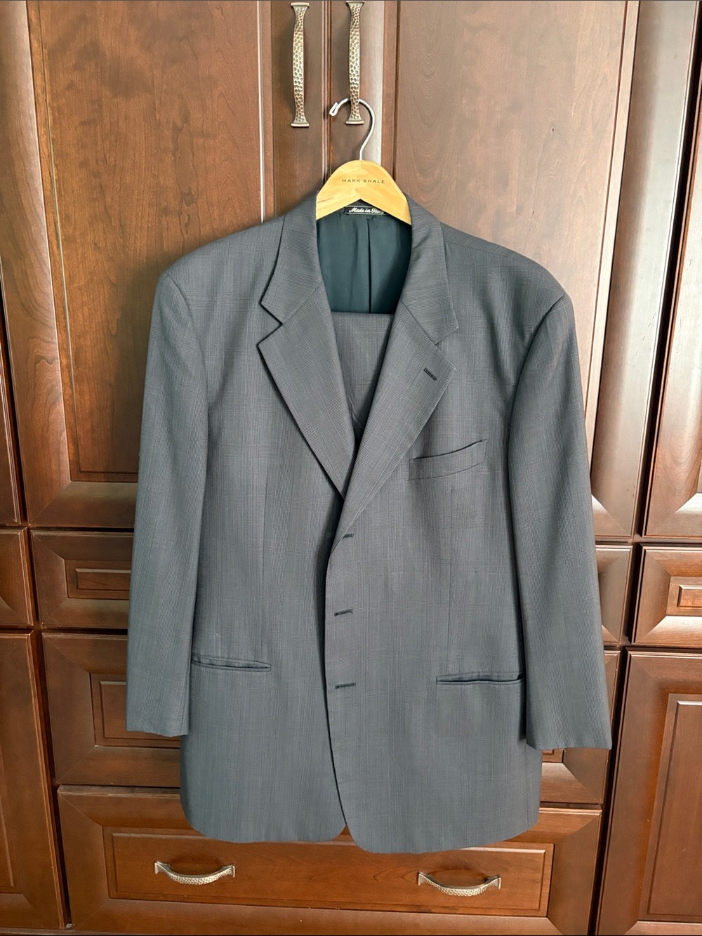 Valentino UOMO Neiman Marcus Blue/Gray Three button two Piece Suit-altered